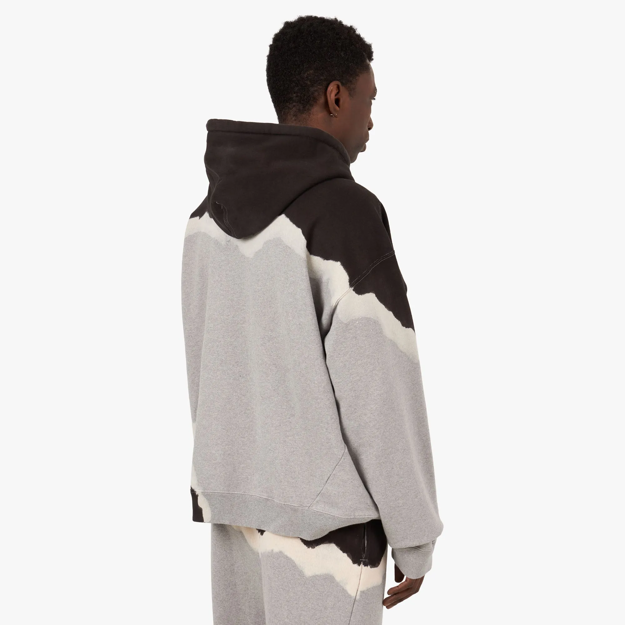 NOMA t.d. Hand Dyed Twist Pullover Hoodie / Grey