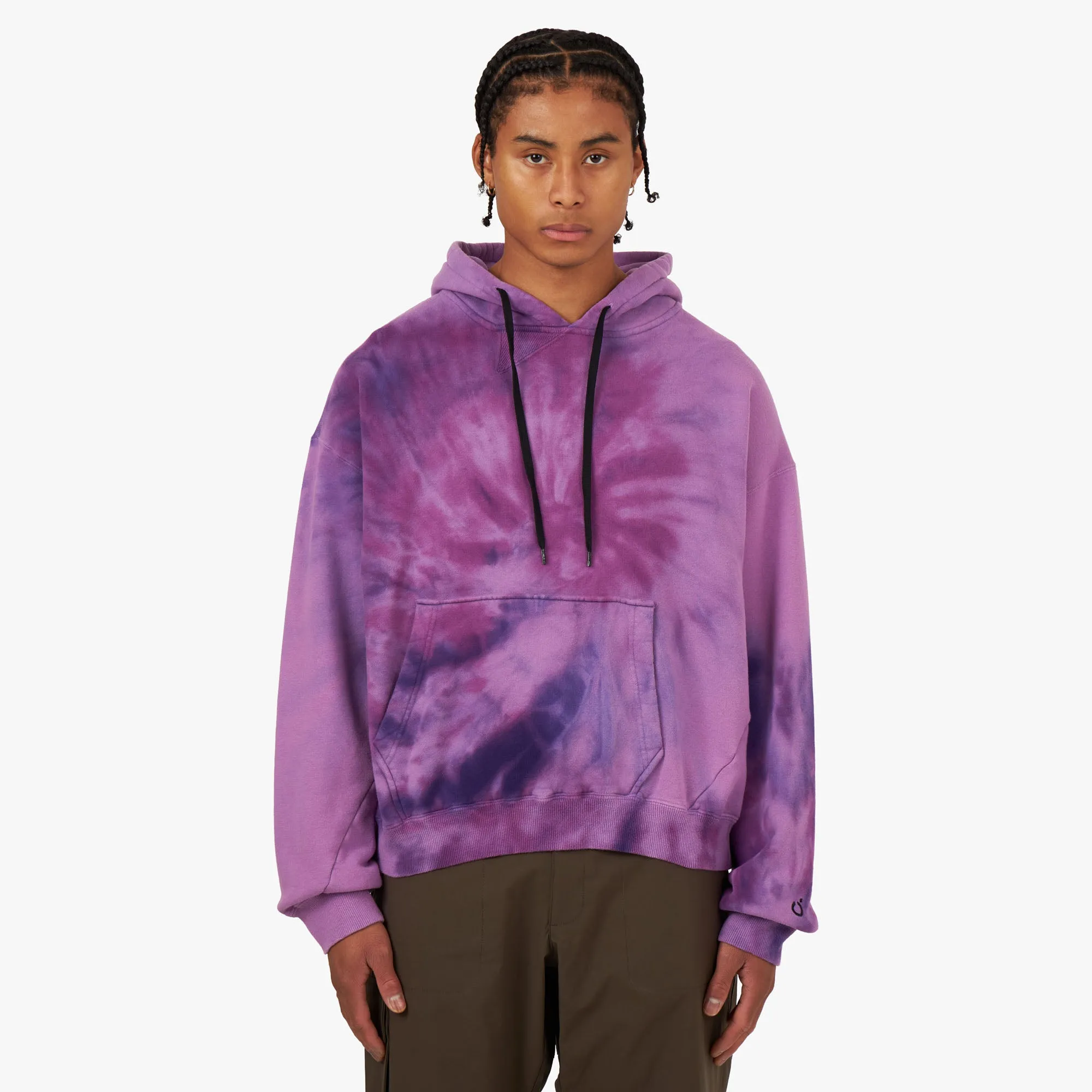 NOMA t.d. Hand Dyed Twist Pullover Hoodie / Purple