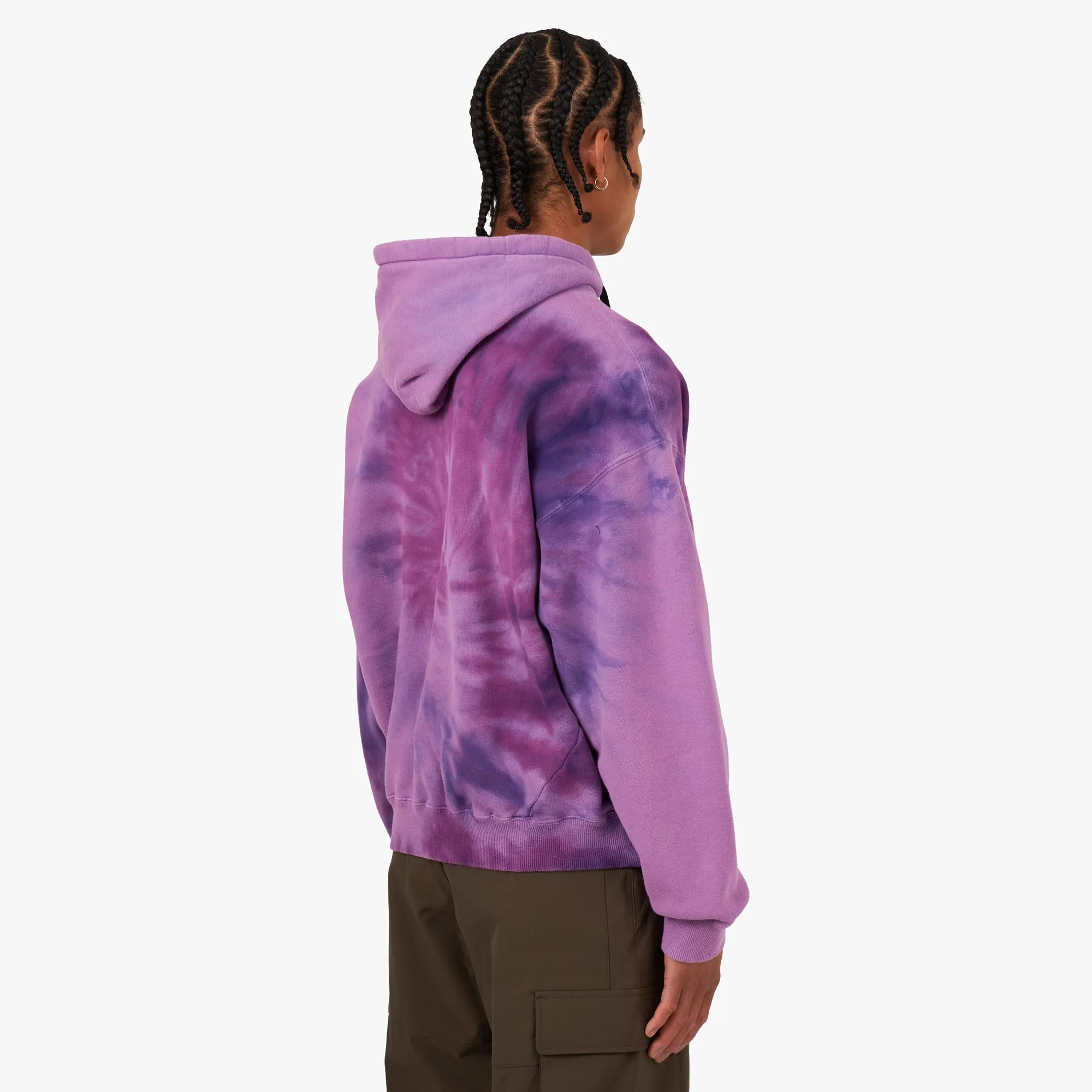 NOMA t.d. Hand Dyed Twist Pullover Hoodie / Purple