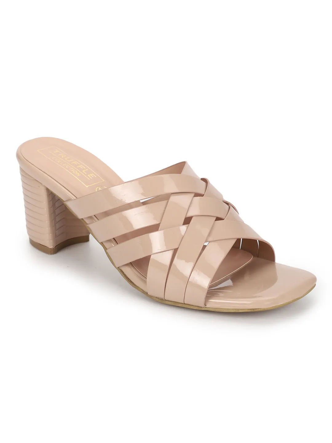 Nude Patent Block Mules (TC-SLC-V-454-NUD)