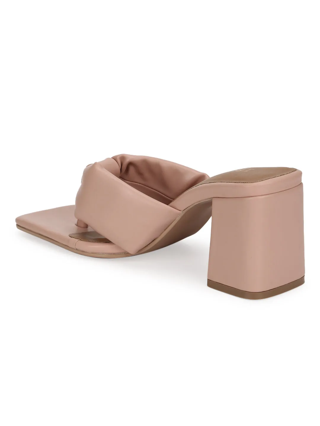 Nude PU Flip Flop Block Heel Mules (TC-ST-1227-NUDPU)