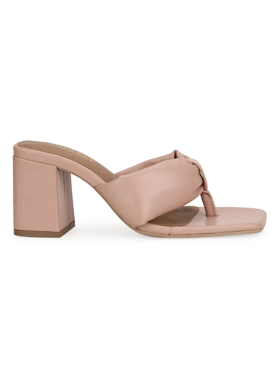 Nude PU Flip Flop Block Heel Mules (TC-ST-1227-NUDPU)