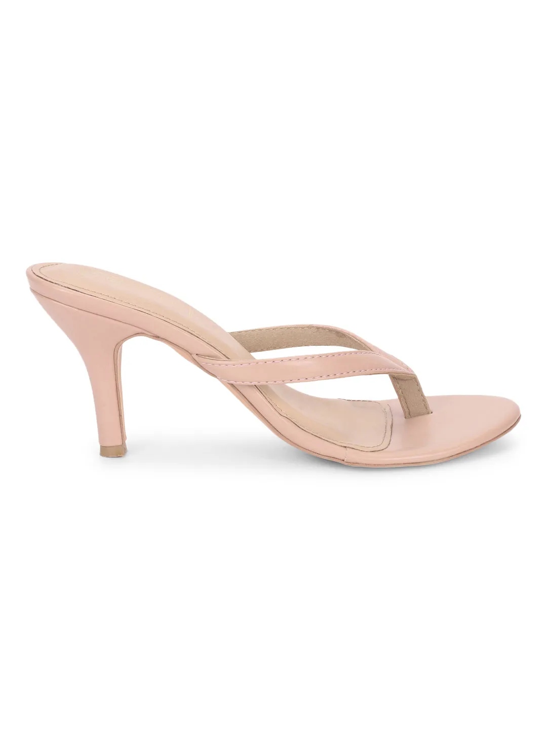 Nude PU Flip Flop Stiletto Mules (TP10161-NUD)