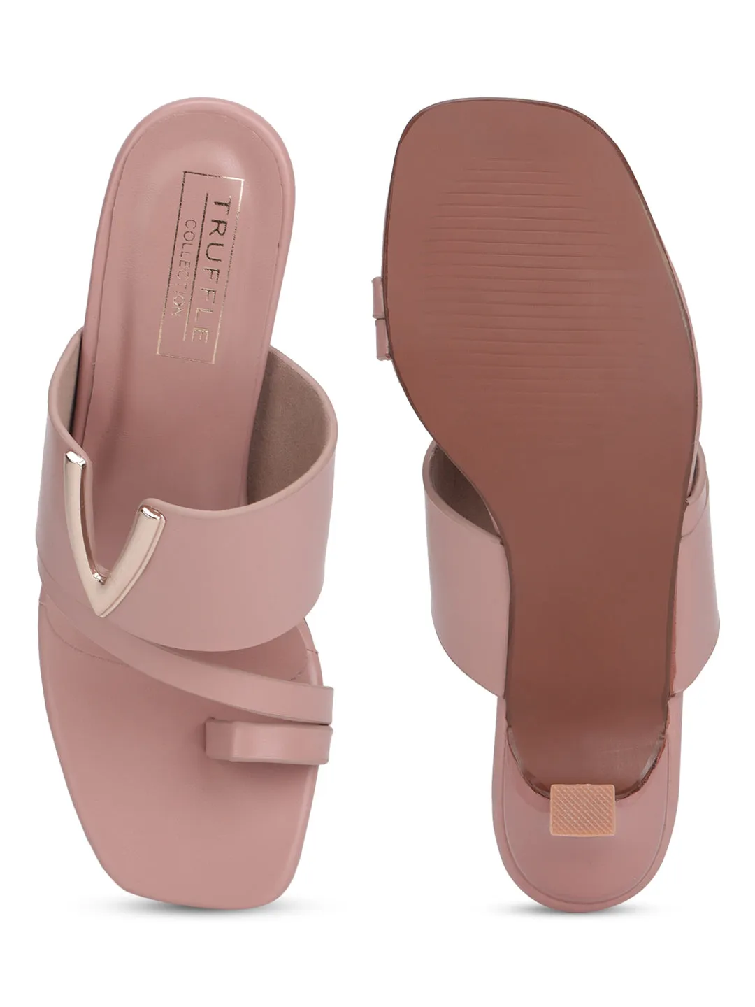 Nude PU Square Toe Stiletto Mules (TC-SLC-R502-NUD)