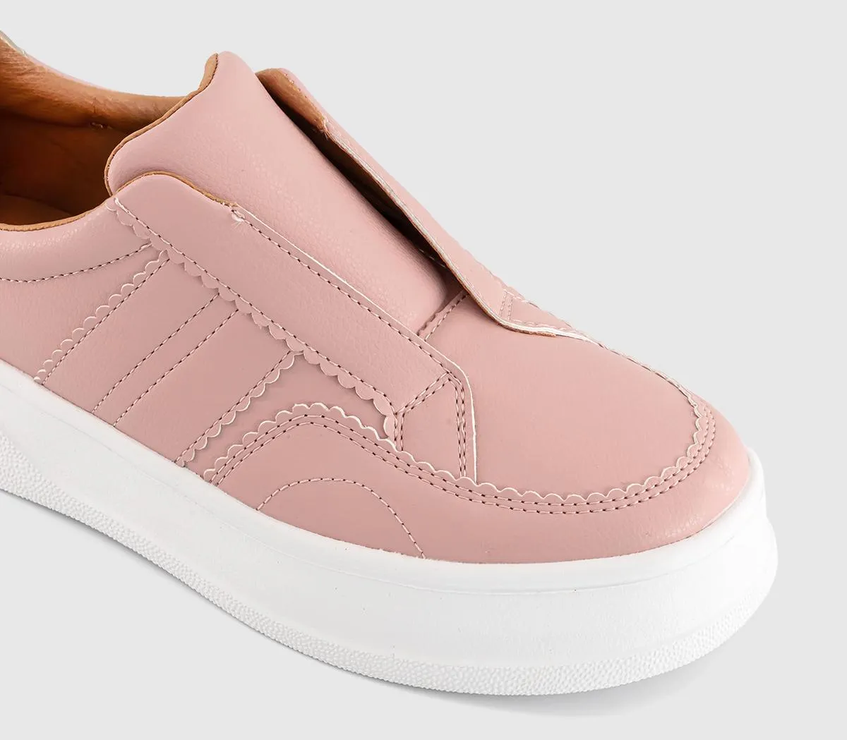 OFFICE Fili Scalloped Edge Slip On Trainers Pink