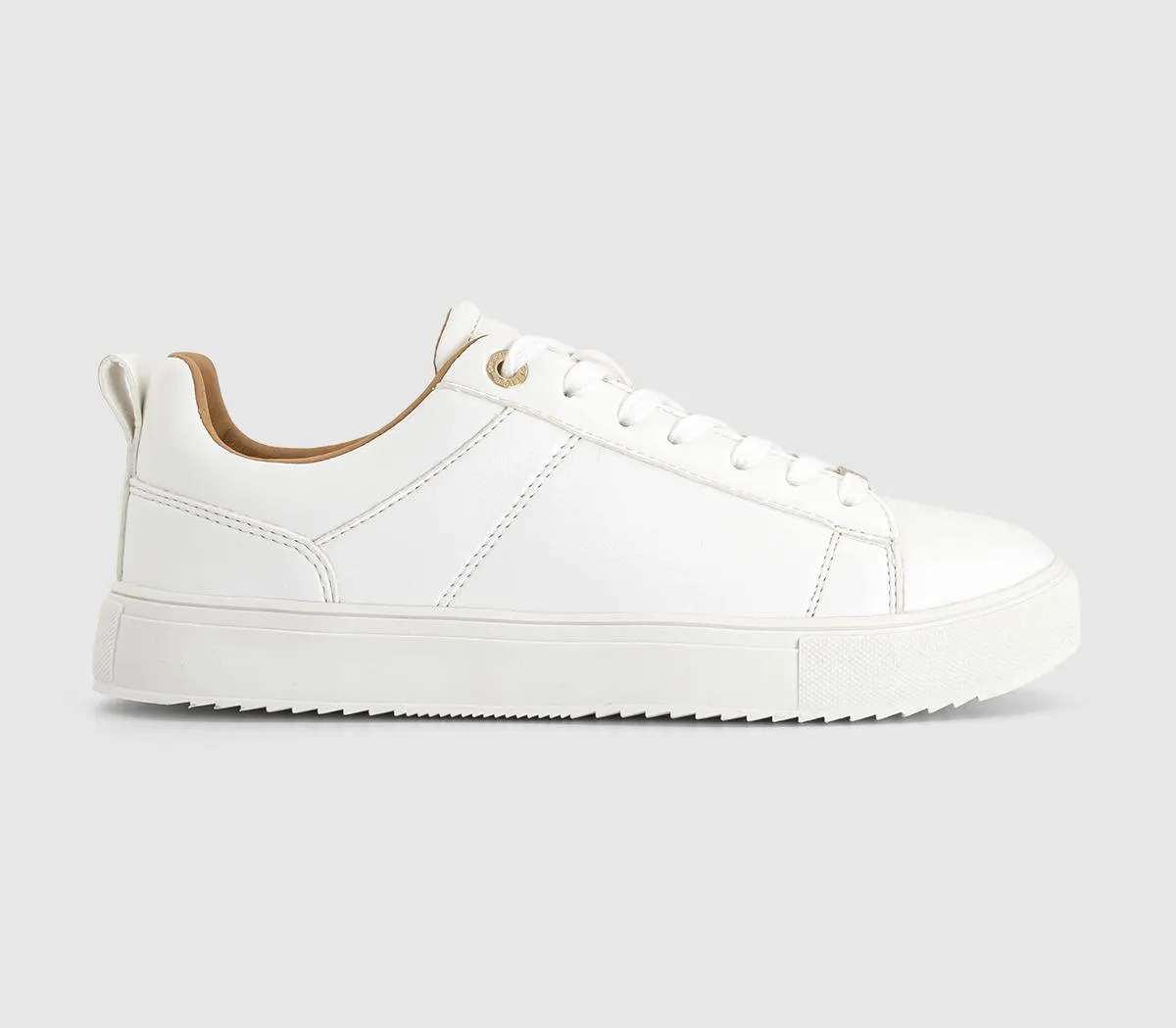 OFFICE Freedom Lace Up Trainers White