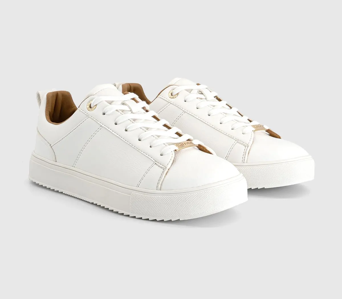 OFFICE Freedom Lace Up Trainers White