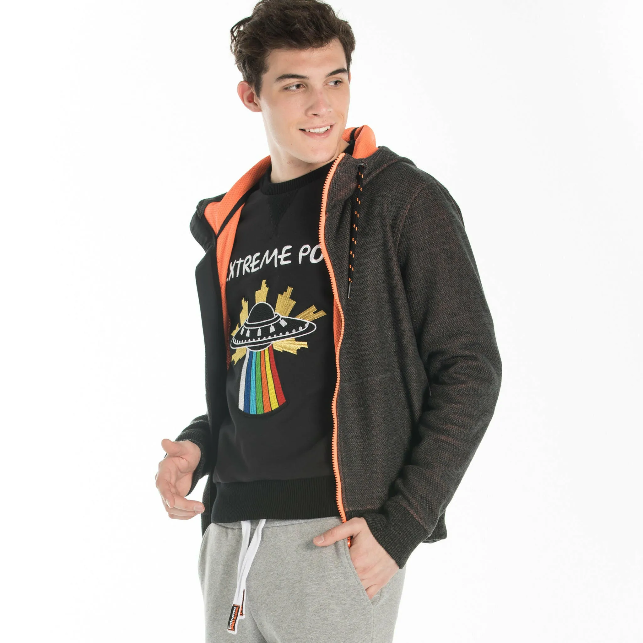 Orange Delight Zip Hoodie Jacket