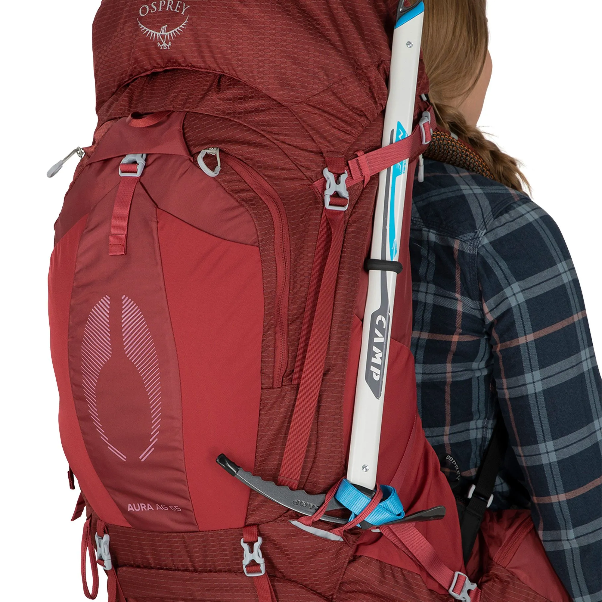 Osprey - Aura AG 65l Trekking Backpack Women berry sorbet red