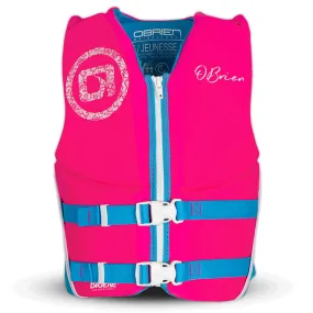 O'Brien Traditional Youth CGA Life Jacket  (Pink/Aqua) 2024