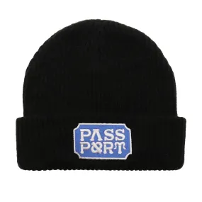 PASS~PORT SKATEBOARDS YEARBOOK LOGO BEANIE BLACK