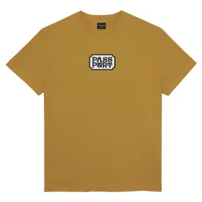 PASS~PORT SKATEBOARDS YEARBOOK LOGO TEE MUSTARD