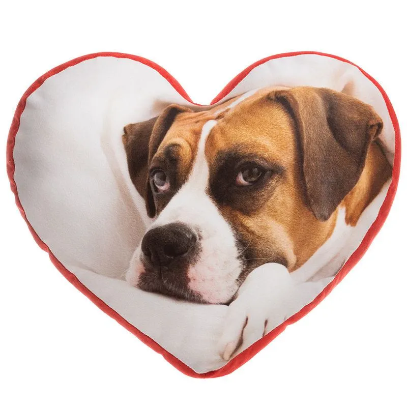 Personalised Heart Cushion. Heart-Shaped Photo Cushions.