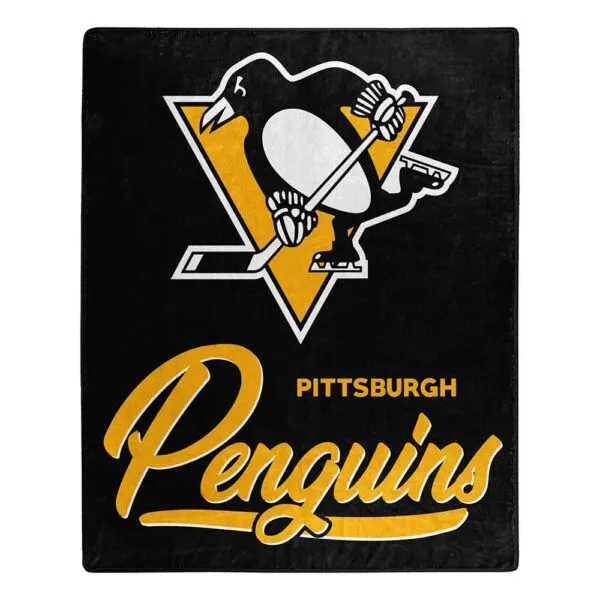 Pittsburgh Penguins 50 x 60 Signature Royal Plush Throw Blanket