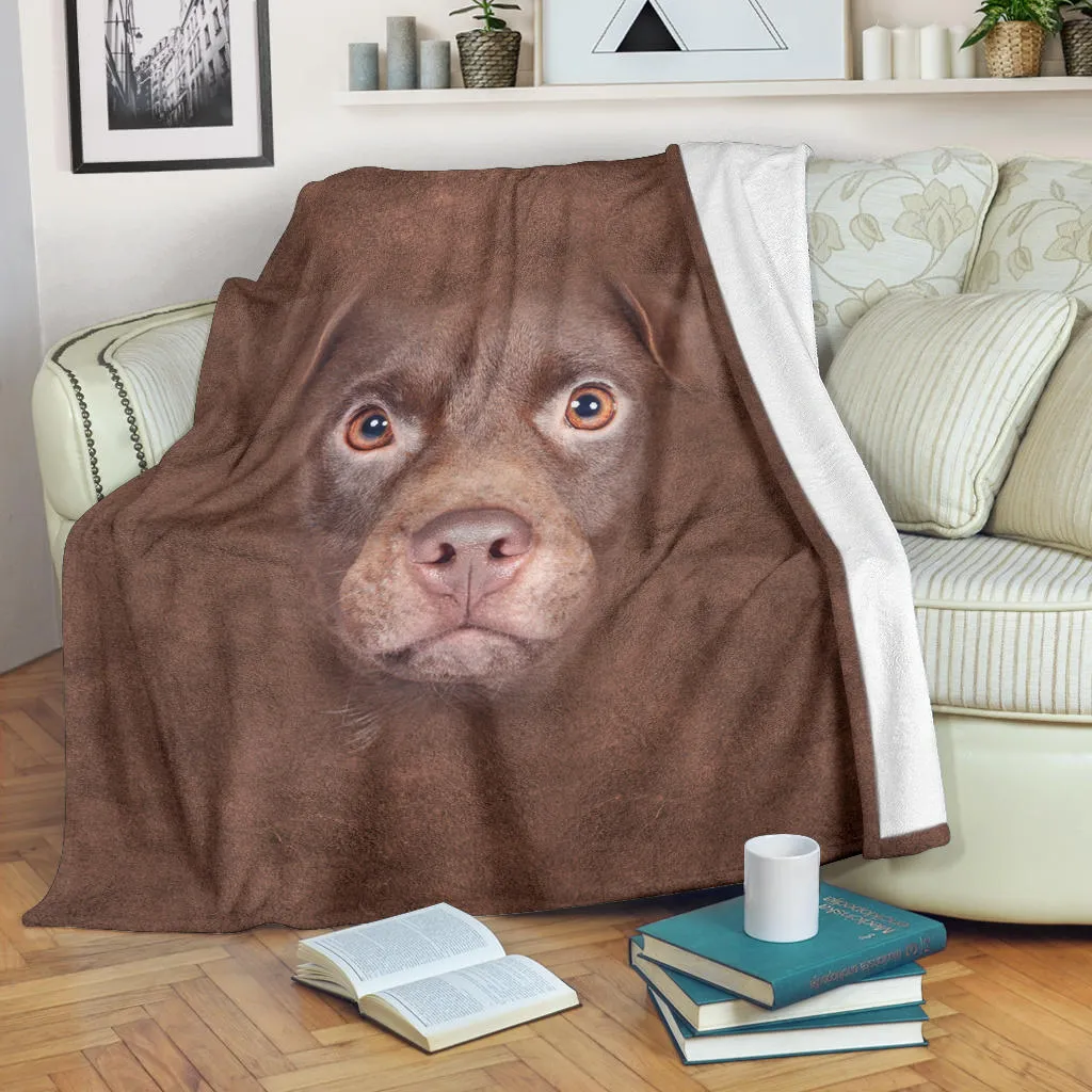 Premium Blanket Patterdale Terrier Face Hair