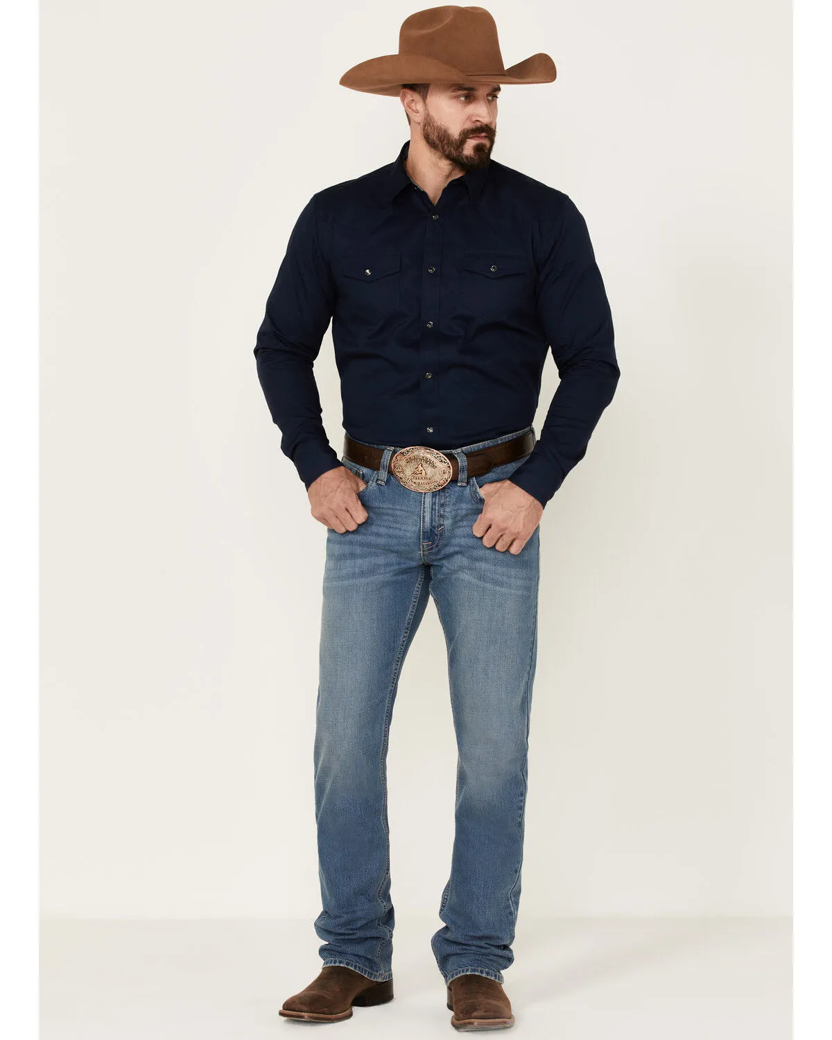 Product Name:  Cody James Men's Roughstock Medium Wash Slim Straight Rigid Denim Jeans