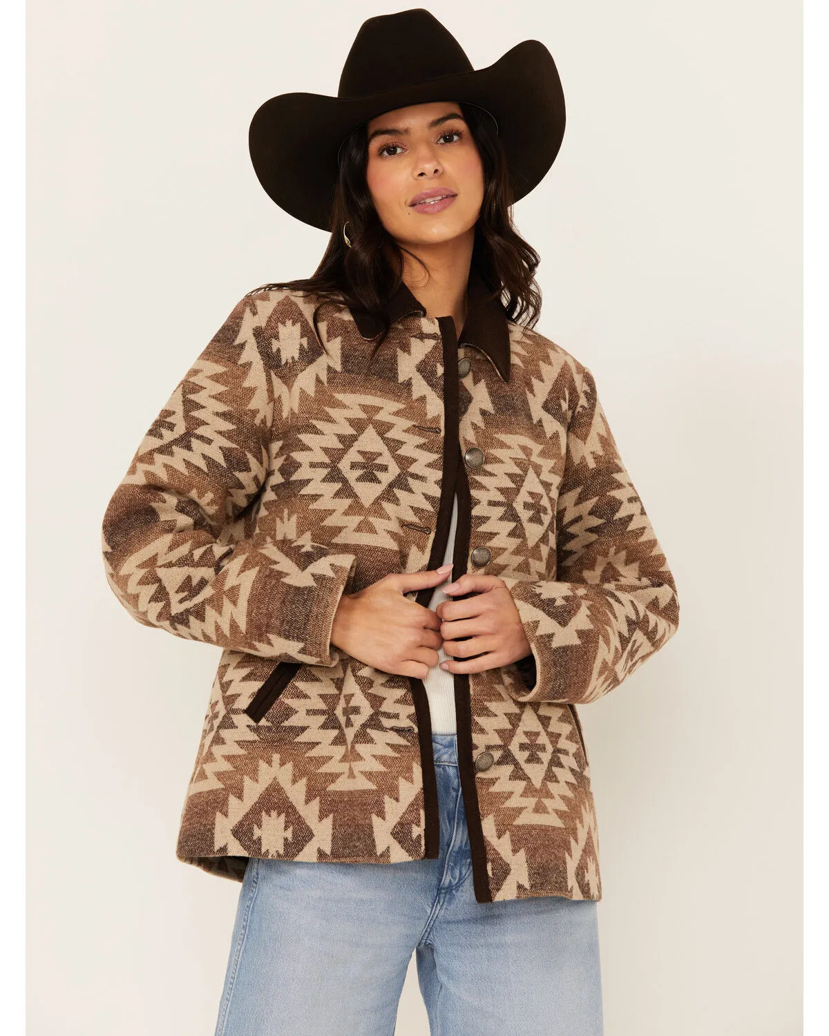 Product Name:  Cripple Creek Women's Southwestern Print Concho Jacket