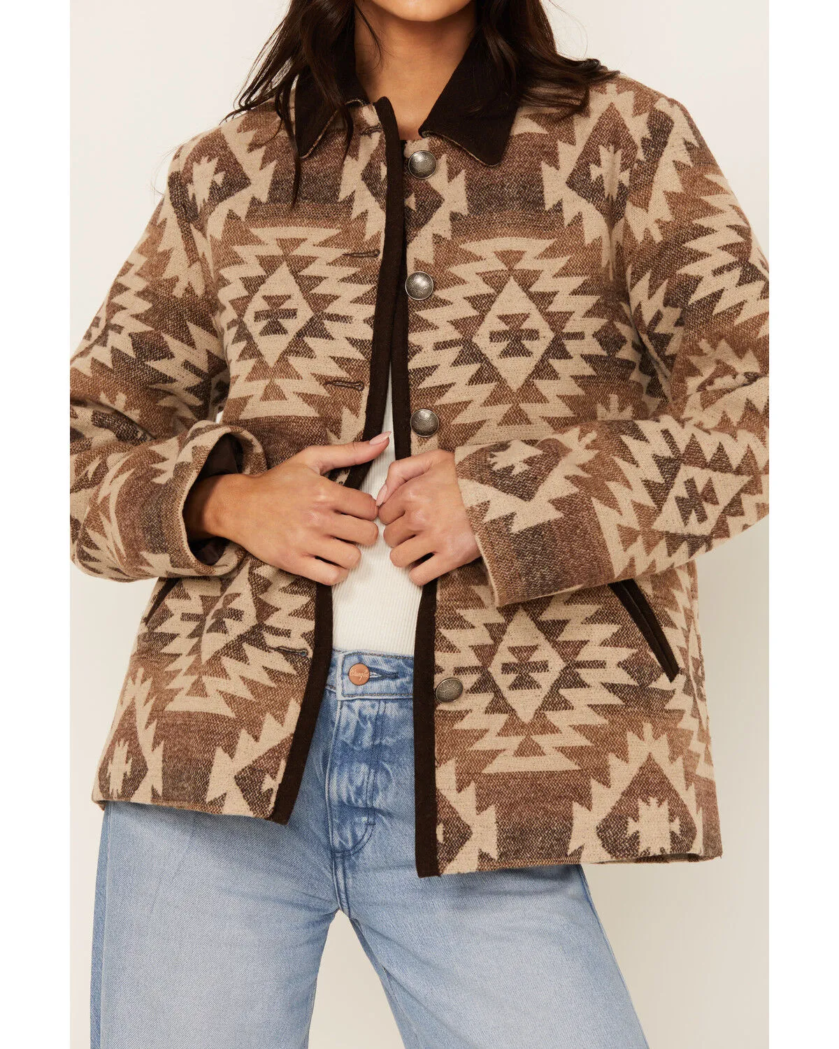 Product Name:  Cripple Creek Women's Southwestern Print Concho Jacket