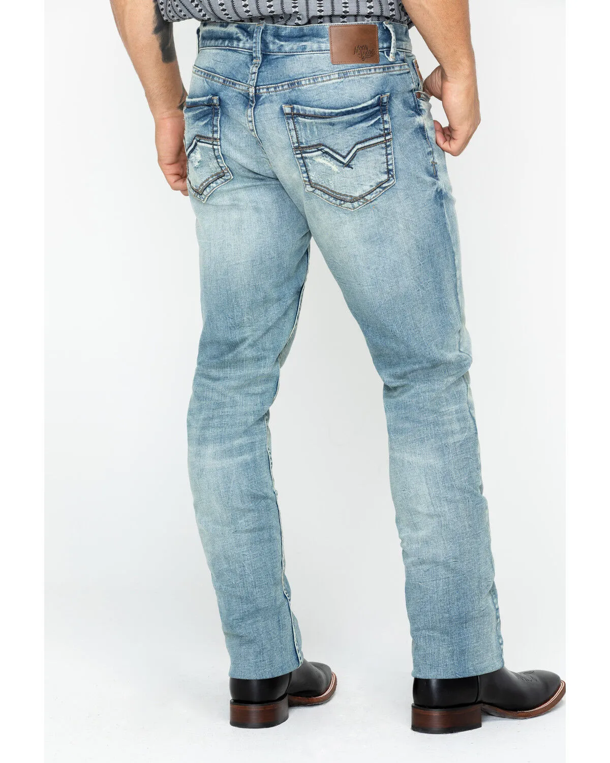 Product Name:  Moonshine Spirit Men's Sutton Light Wash Slim Straight Stretch Denim Jeans