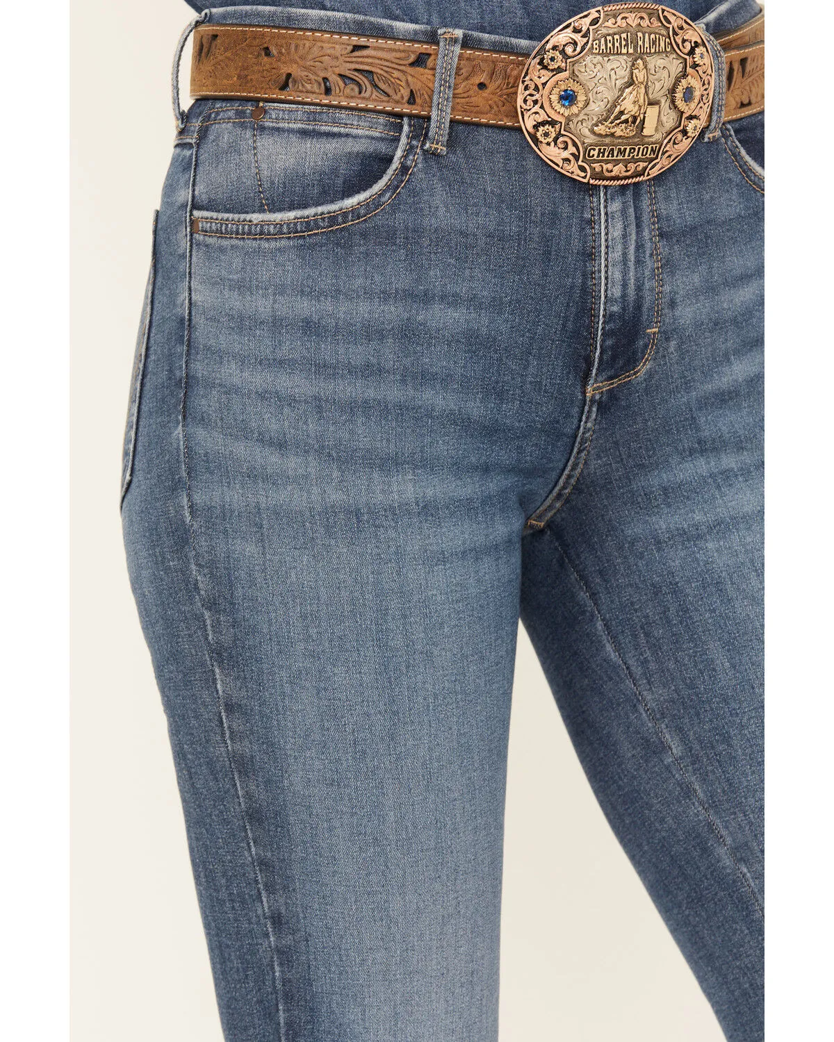 Product Name:  Wrangler Women's Lily Medium Wash High Rise Flare Stretch Denim Jeans