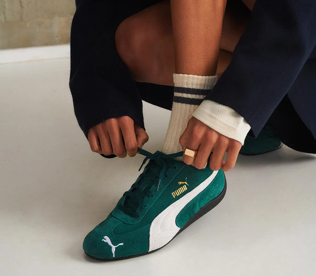 PUMA Speedcat OG Trainers Green White