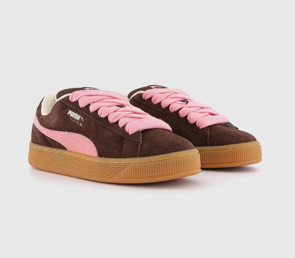 PUMA Suede XL Trainers  Chestnut Brown Peach Smoothie