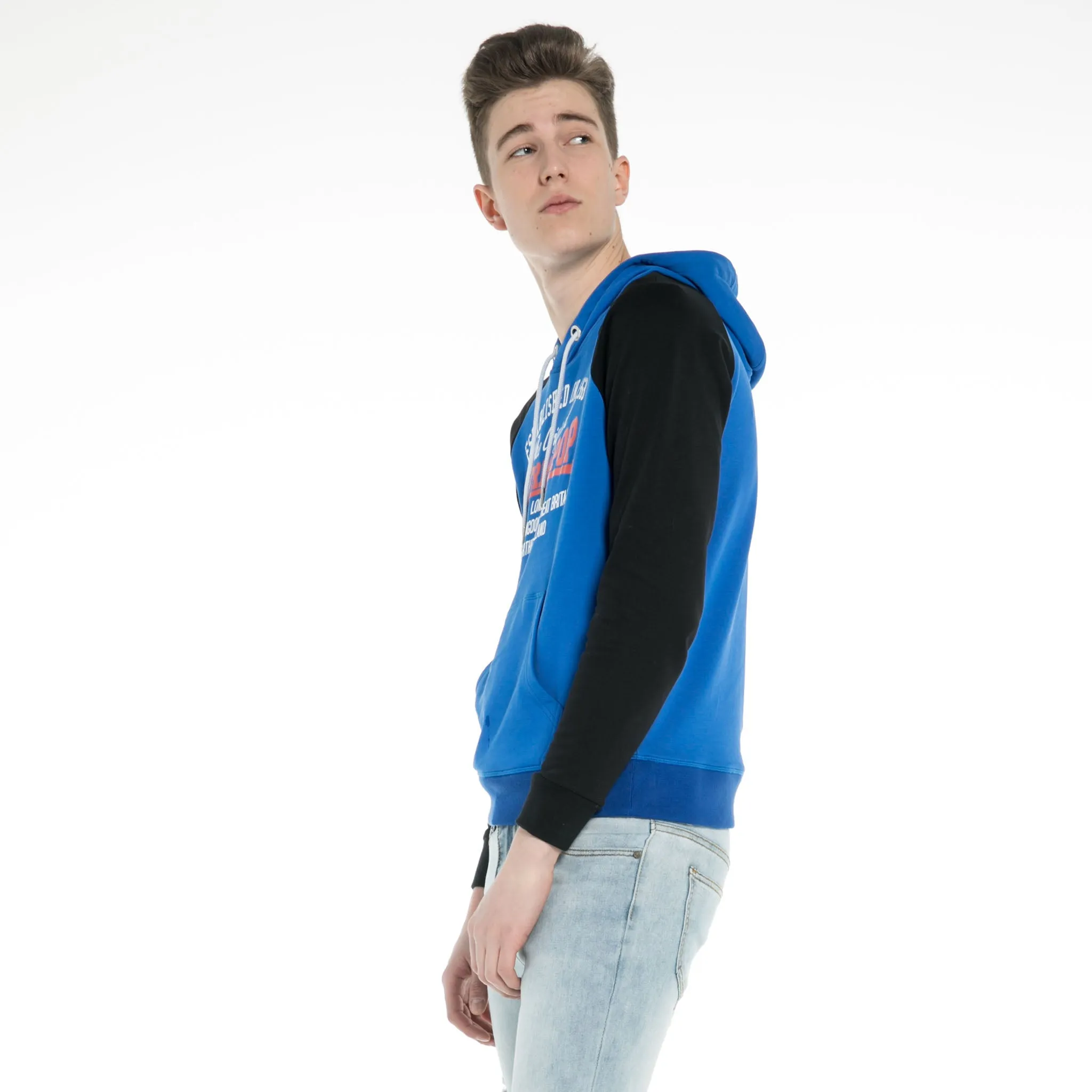 Raglan-Sleeve  Hoodie  Sweatshirt