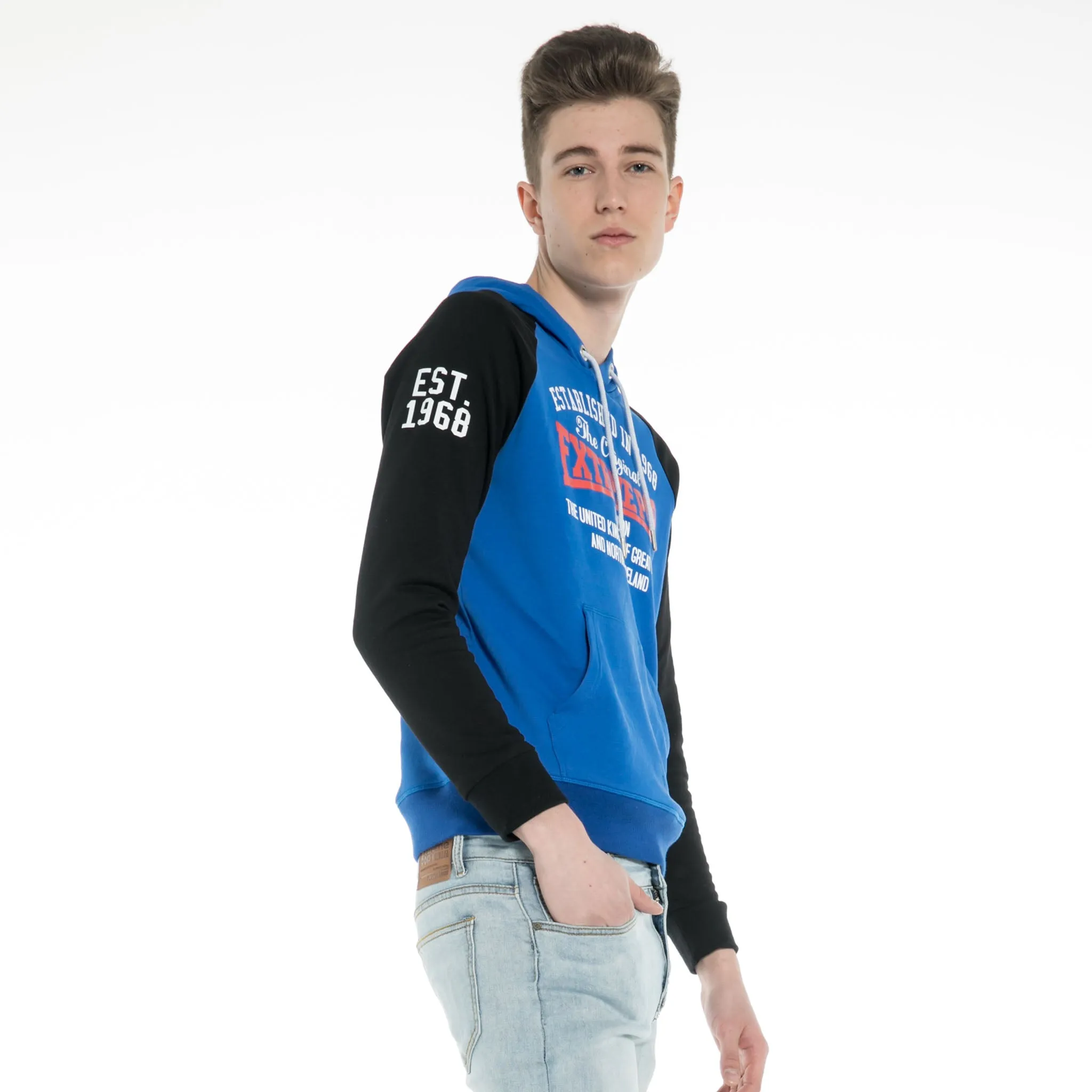 Raglan-Sleeve  Hoodie  Sweatshirt