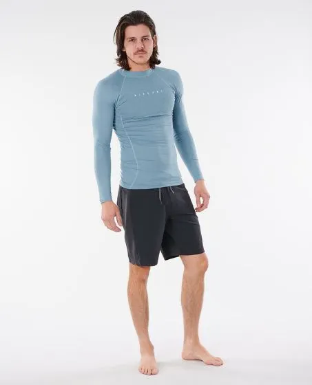 Rip Curl Dawn Patrol Performance Mens Rash Vest 2021 - Blue Marle