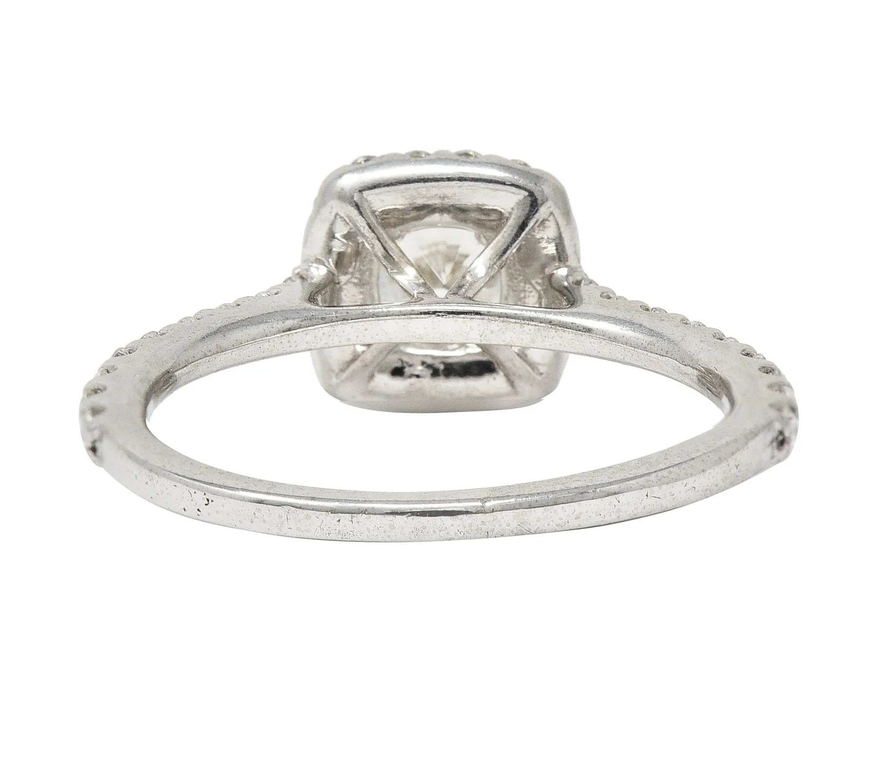 Ritani Contemporary 1.55 CTW Diamond 14 Karat Cushion Engagement Ring GIA