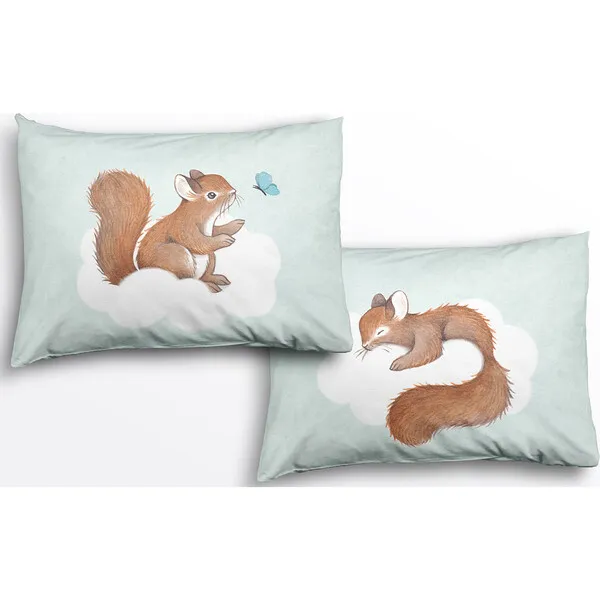 Rookie Humans 2-Pack Squirrel Pillowcase Set