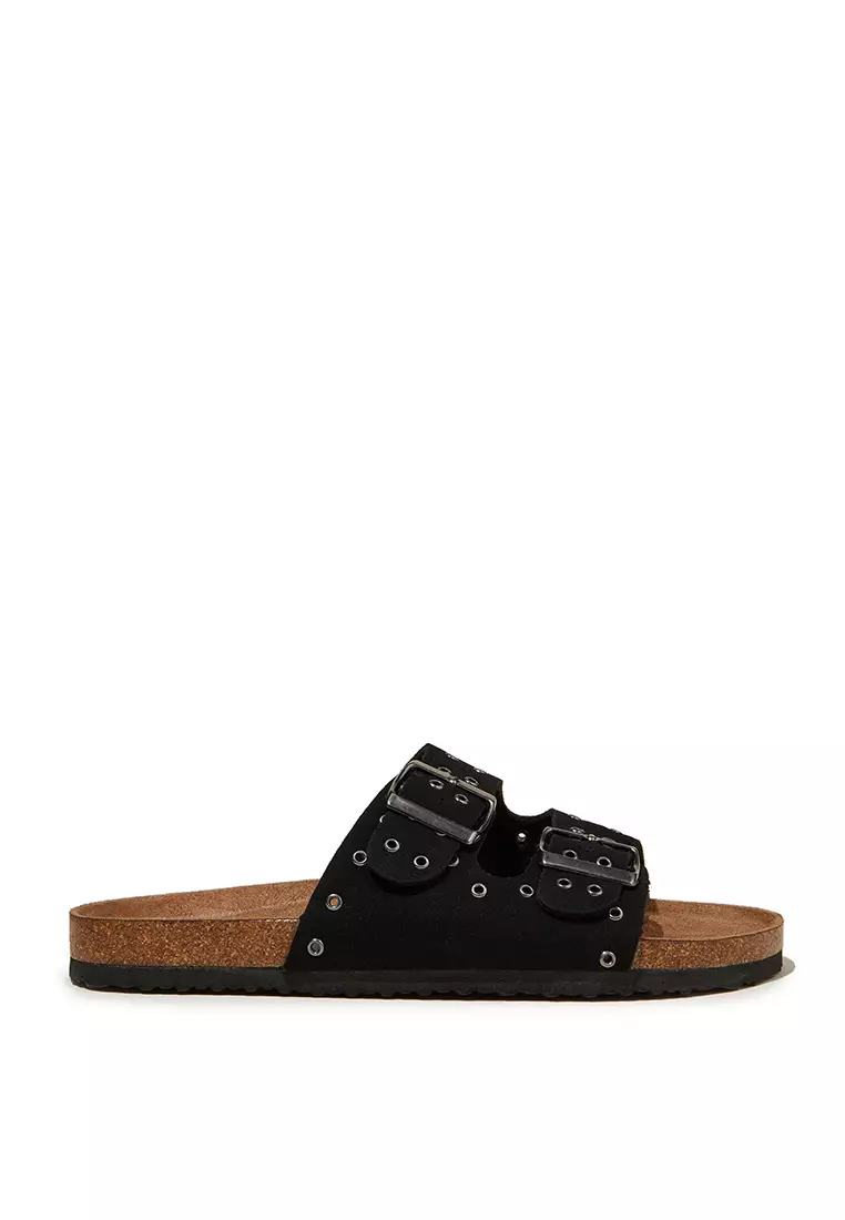 Rubi Rex Double Buckle Hardware Slide Sandals