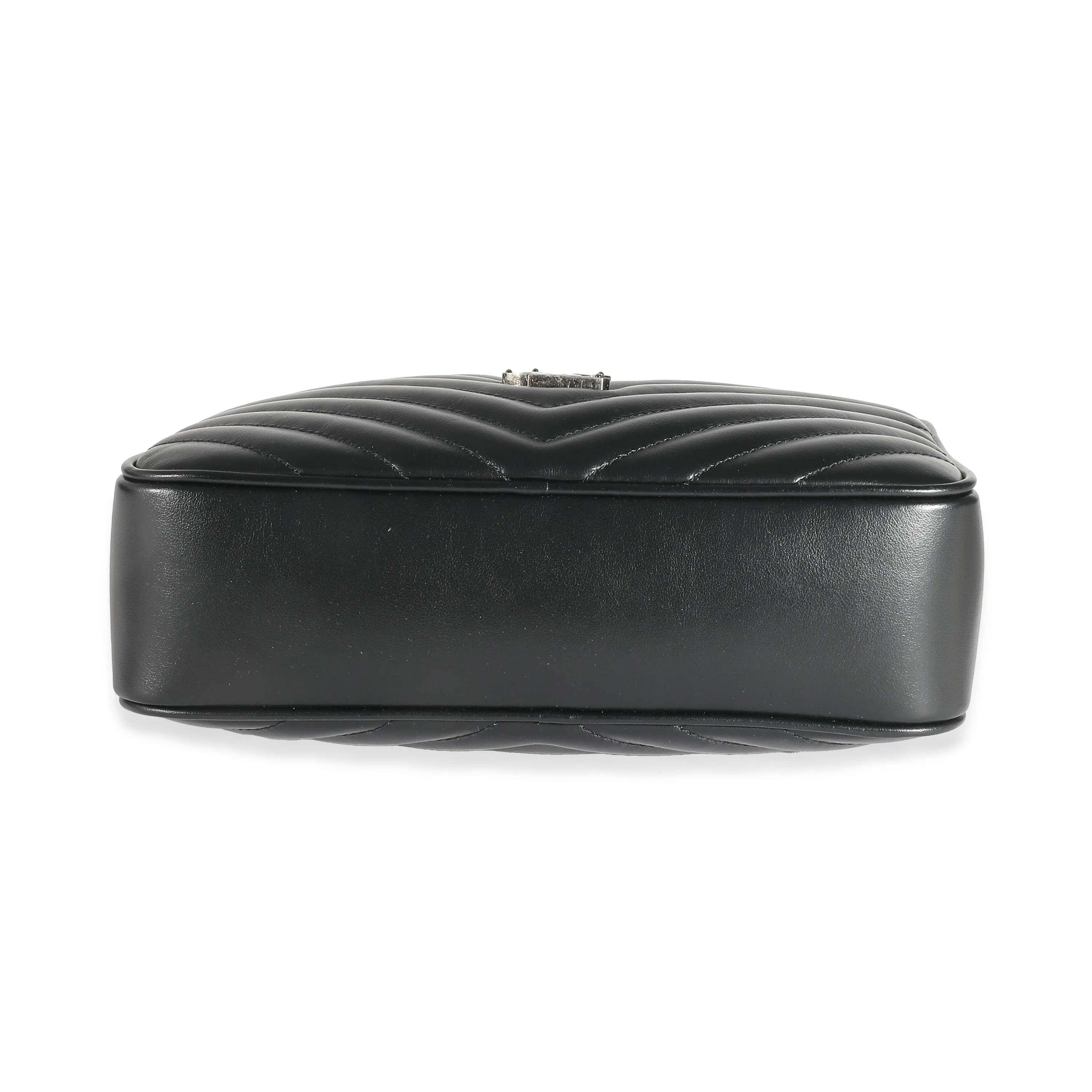 Saint Laurent Black Calfskin Matelasse Monogram Lou Camera Bag