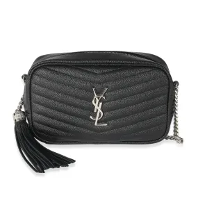 Saint Laurent Black Grain De Poudre Lou Mini Camera Bag