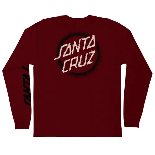 Santa Cruz Skateboards Longsleeve Shirt Vile Dot Burgundy