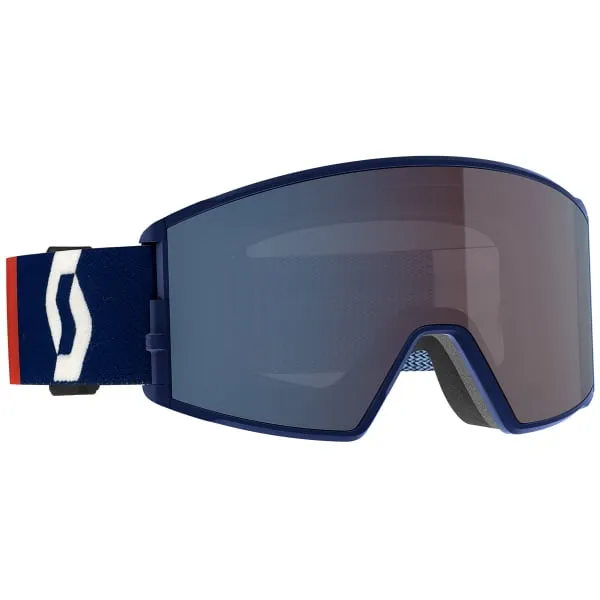 SCOTT-REACT RETRO BLUE/ENHANCER BLUE CHROME  - Ski goggles