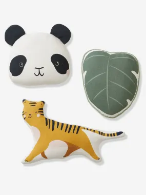 Set of Animal Cushions, Hanoi Theme - ecru