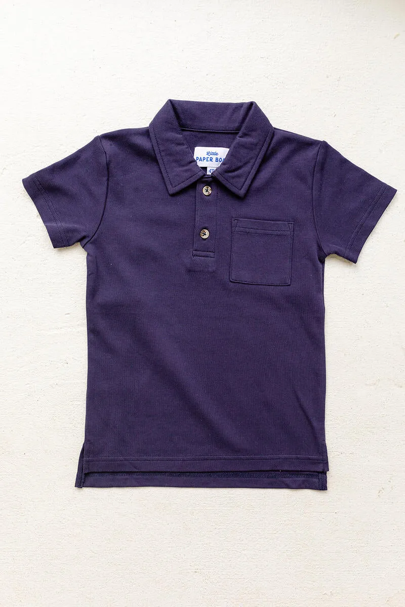 Short Sleeve Pocket Polo - Navy