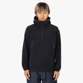 Snow Peak Micro Fleece Half Zip Hoodie / Black