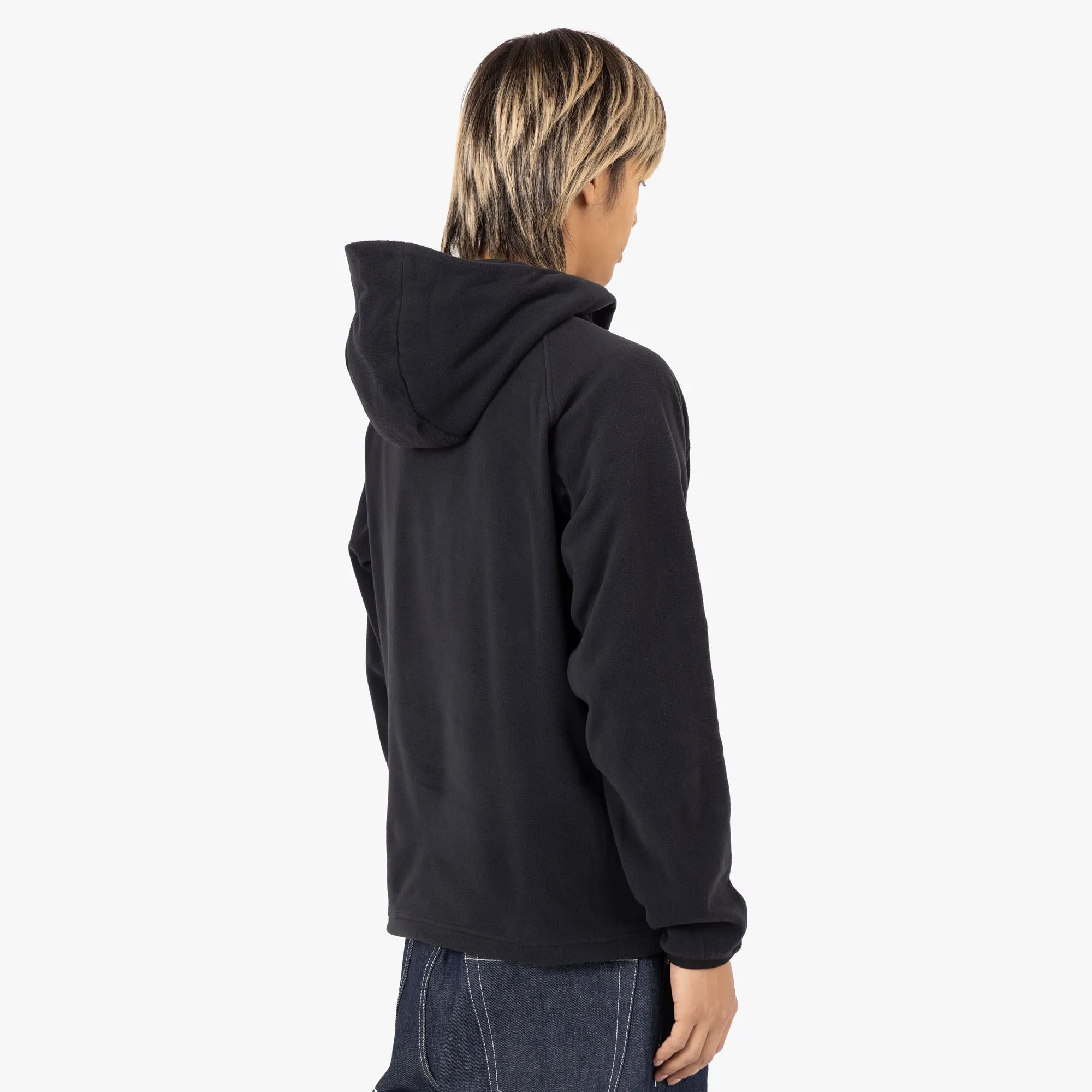 Snow Peak Micro Fleece Half Zip Hoodie / Black