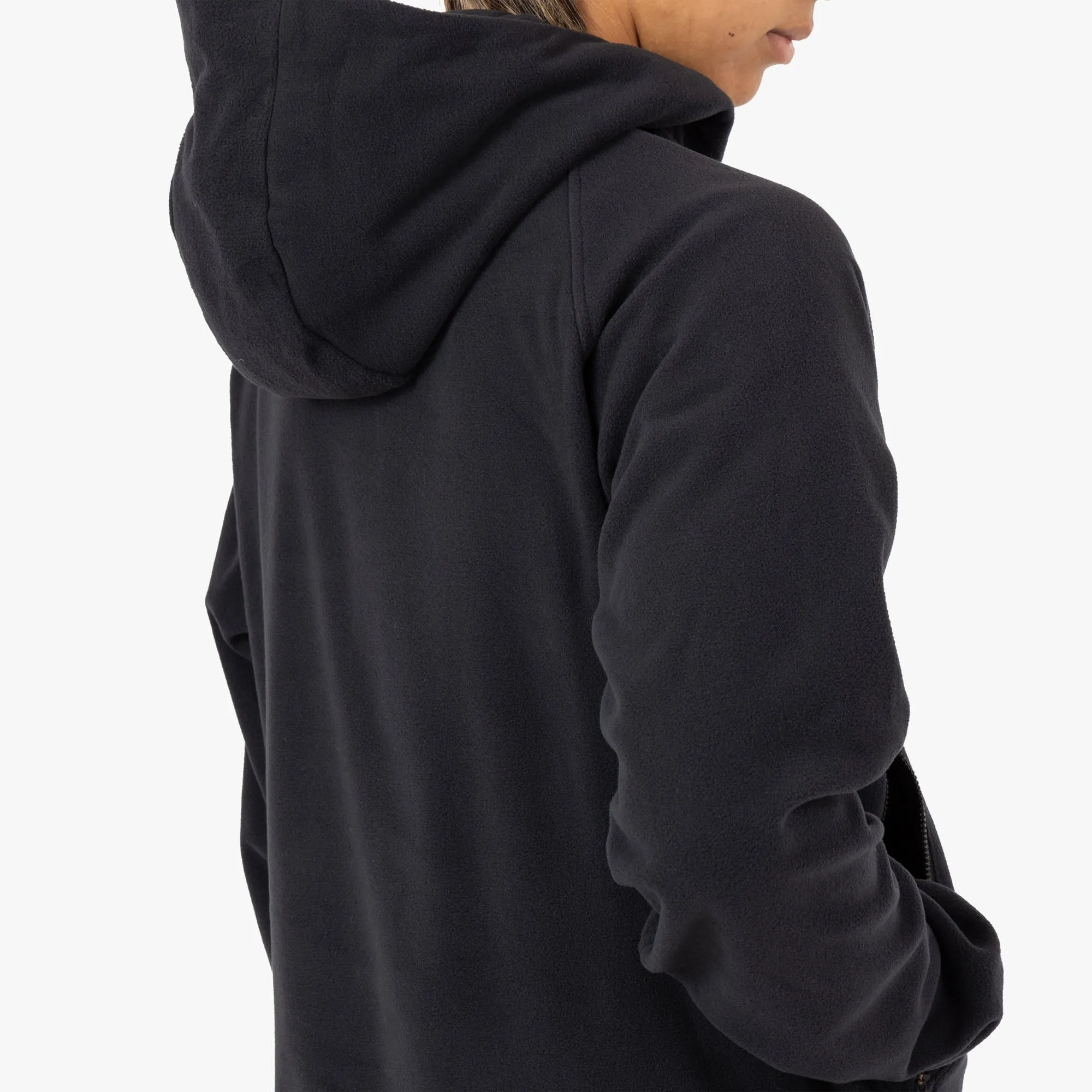 Snow Peak Micro Fleece Half Zip Hoodie / Black