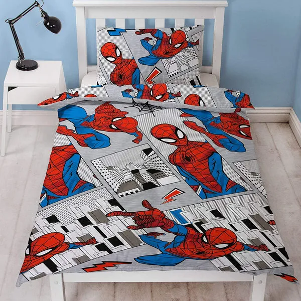 Spider-Man Web Swinger Reversible Single Duvet Cover Bedding Set