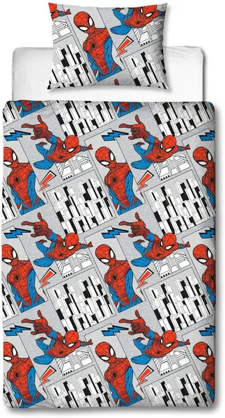 Spider-Man Web Swinger Reversible Single Duvet Cover Bedding Set