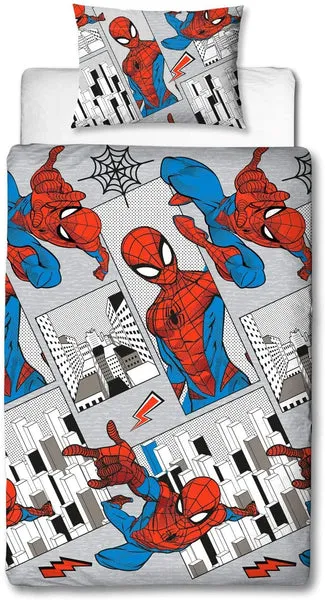 Spider-Man Web Swinger Reversible Single Duvet Cover Bedding Set