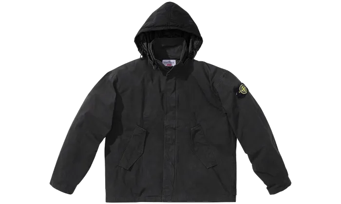 Stone Island Cotton Cordura Shell Jacket Black