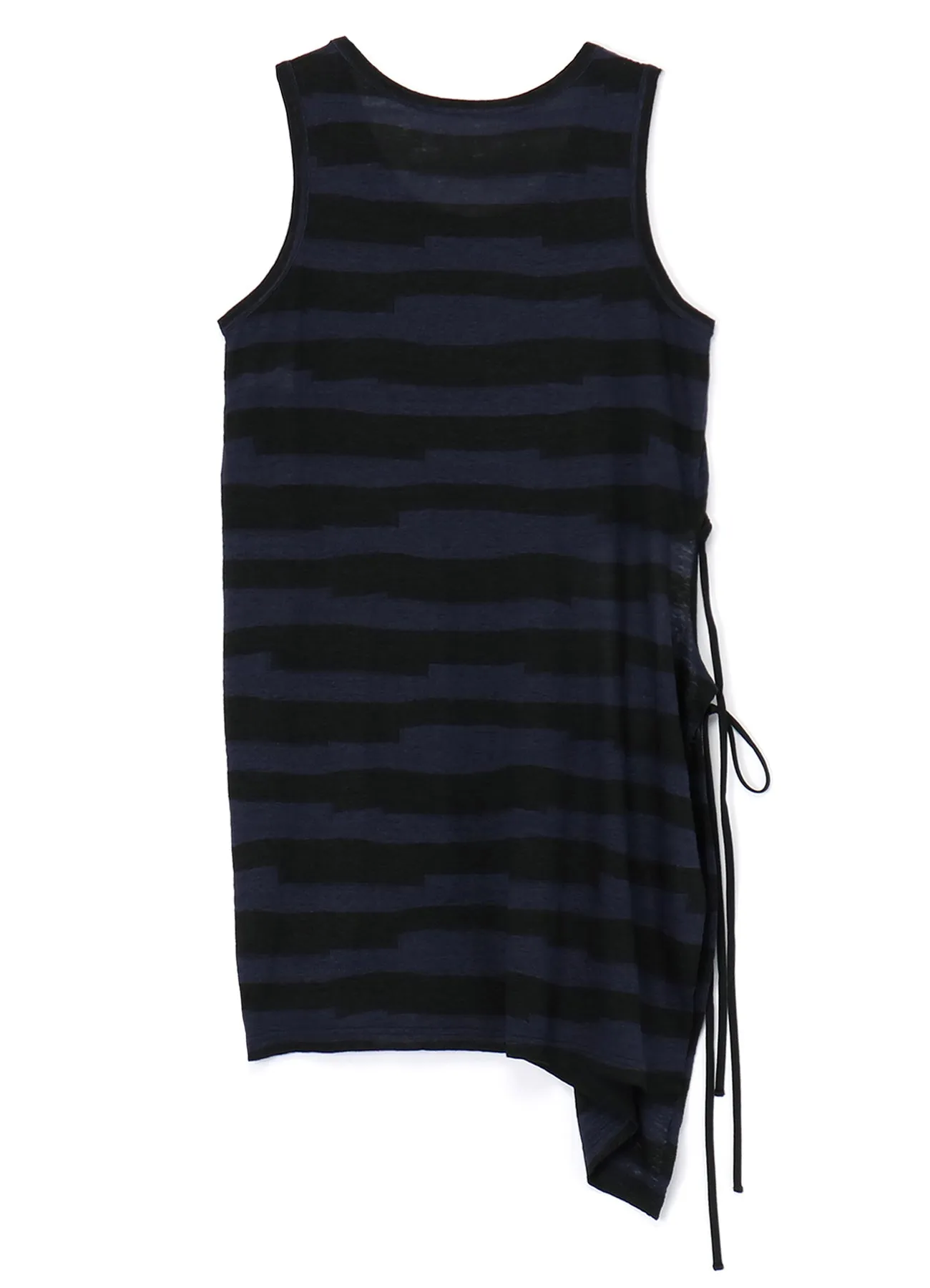 STRIPED SLEEVELESS TOP WITH RIGHT SLASH