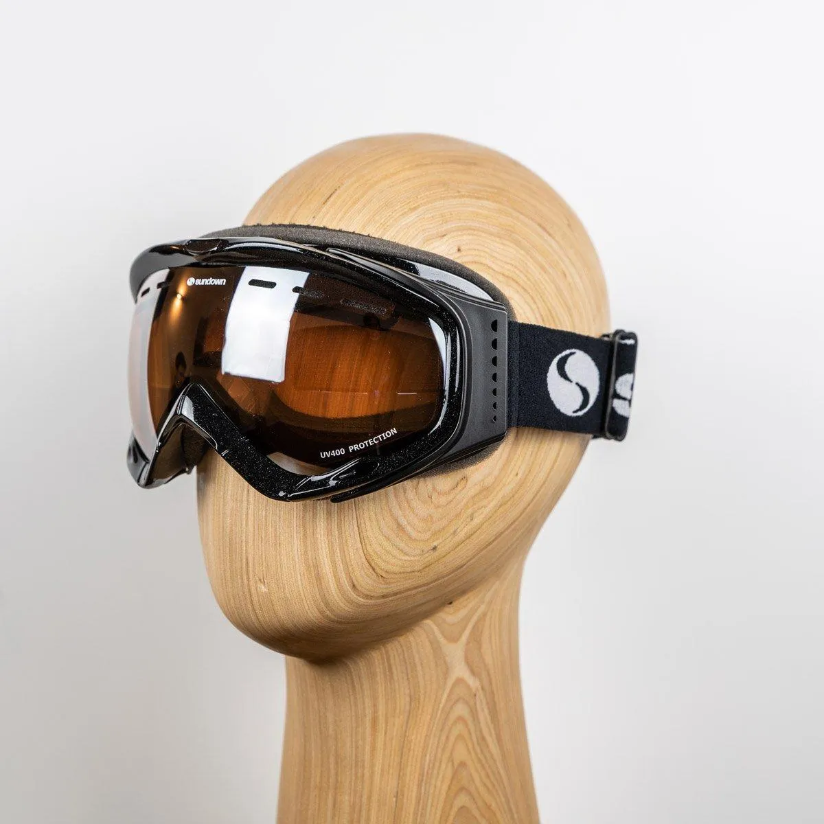 Sundown OTG Ski Goggle Black Frame/Amber Lens | Ski Goggles UK