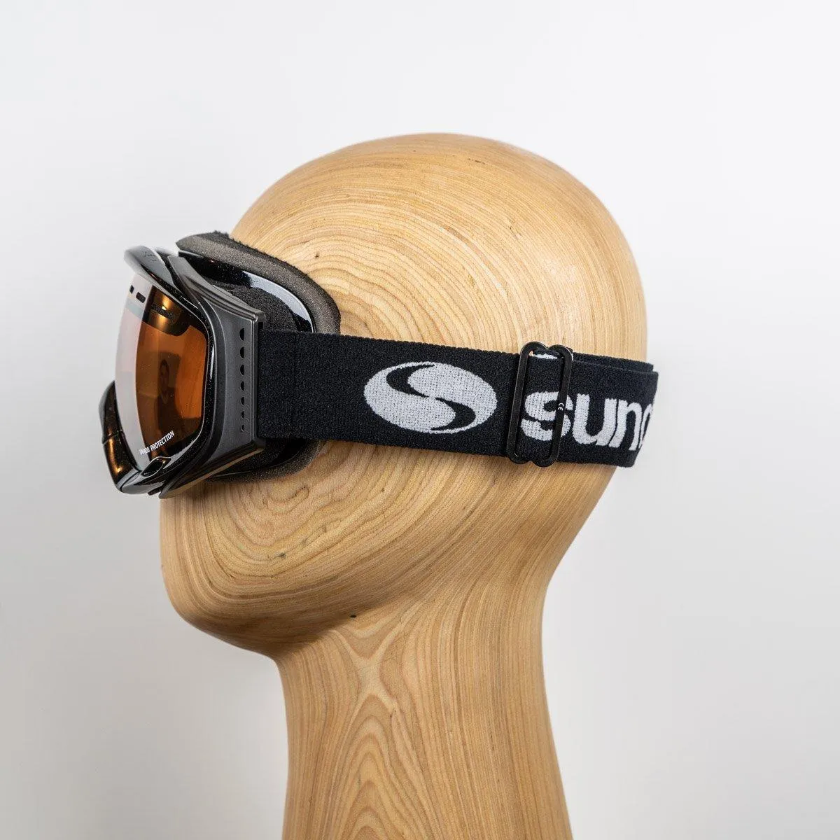 Sundown OTG Ski Goggle Black Frame/Amber Lens | Ski Goggles UK