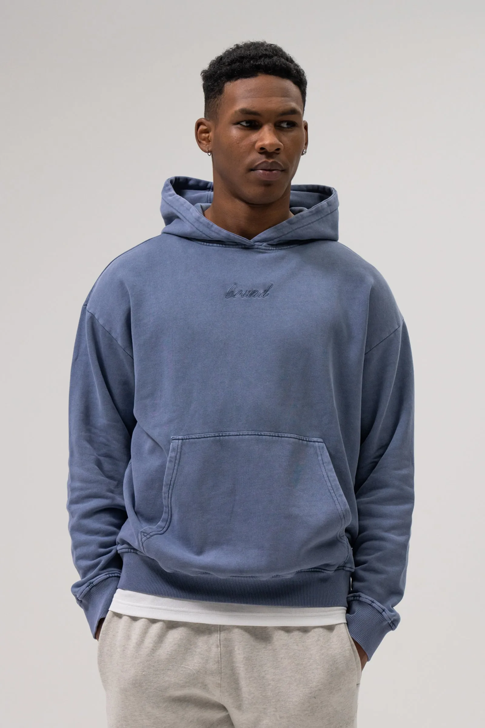 SUSTAIN WASHED BLUE HOODIE