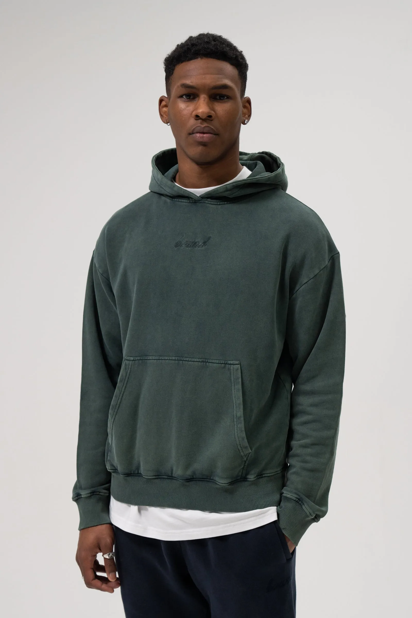 SUSTAIN WASHED GREEN HOODIE